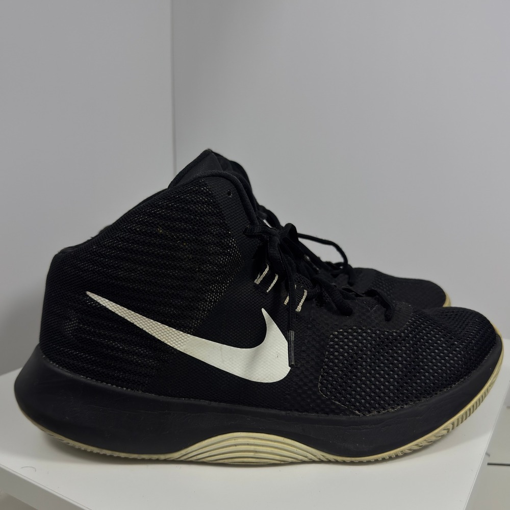 Nike Air Precision Basketball Shoes Mens Size 11 Black White High Top Sneaker - Picture 5 of 16